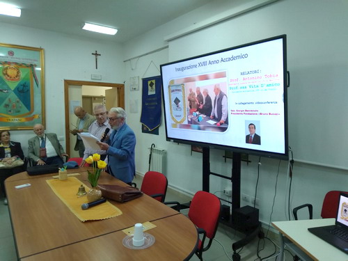 Immagine riferita a: Il senatore Giorgio Benvenuto in video-conferenza alla Libera Universit