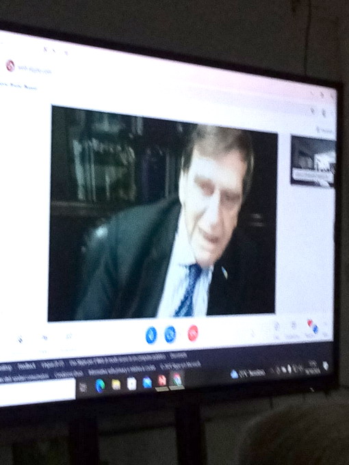 Immagine riferita a: Il senatore Giorgio Benvenuto in video-conferenza alla Libera Universit